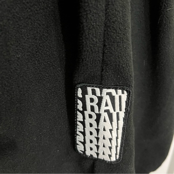 Rains Black Fleece Half Zip Pullover Sweatshirt Small - Picture 4 of 11